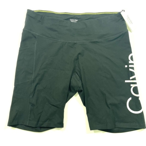 New Calvin Klein Performance High Waist Logo Bike Shorts - Picture 1 of 6